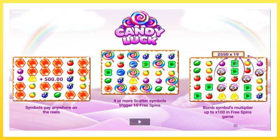 Slika 1 igralni avtomat Candy Luck