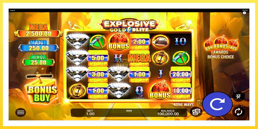 Slika 1 igralni avtomat Explosive Gold Blitz