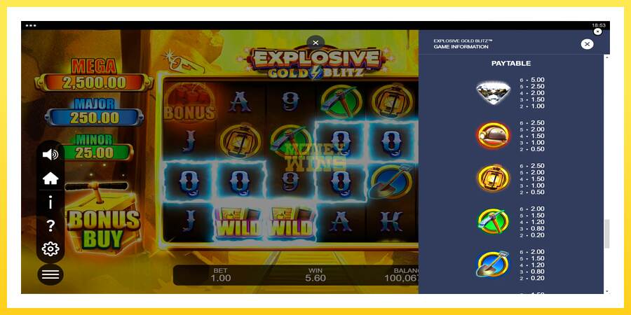 Slika 6 igralni avtomat Explosive Gold Blitz