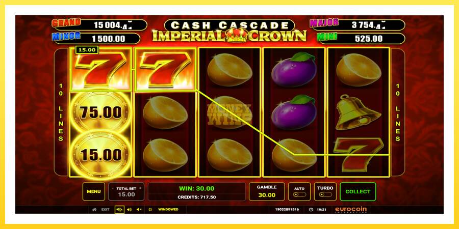 Slika 3 igralni avtomat Cash Cascade Imperial Crown