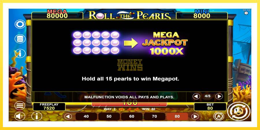 Slika 7 igralni avtomat Roll The Pearls Hold & Win