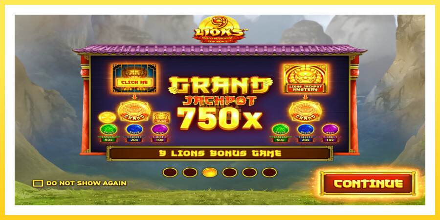 Slika 1 igralni avtomat 9 Lions: Hold The Jackpot