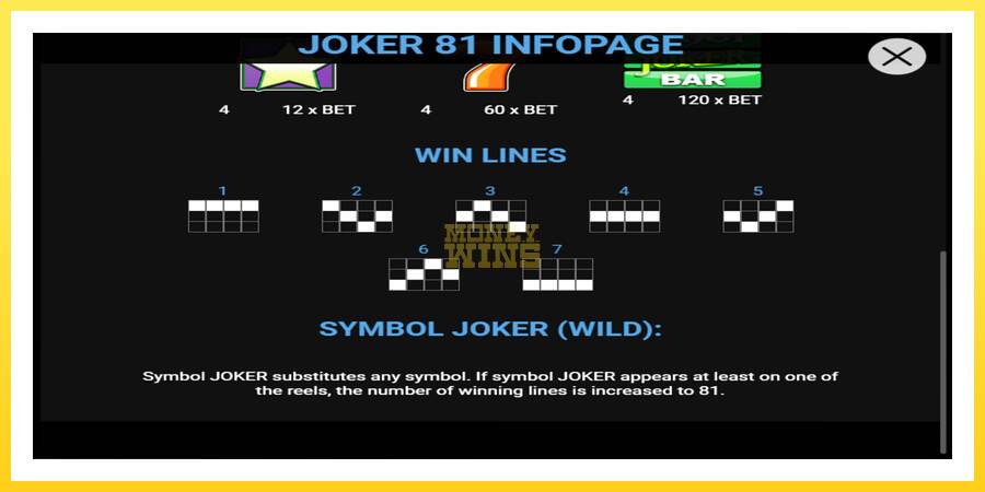 Slika 4 igralni avtomat Joker 81