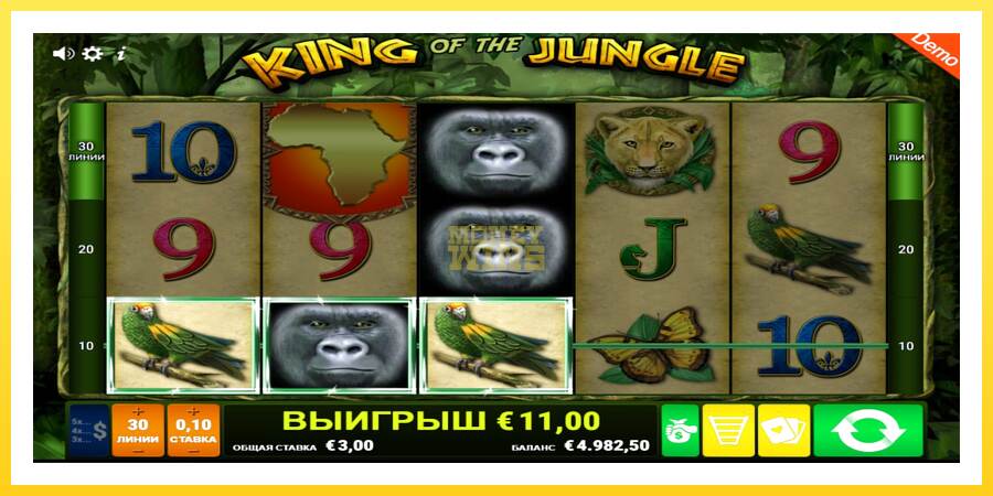 Slika 4 igralni avtomat King of the Jungle