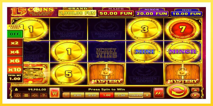 Slika 2 igralni avtomat 15 Coins Grand Gold Edition Halloween Jackpot