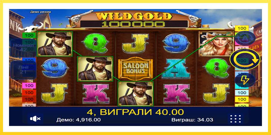 Slika 2 igralni avtomat Wild Gold 100000