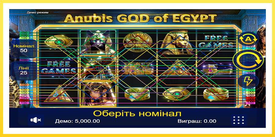 Slika 1 igralni avtomat Anubis God of Egypt