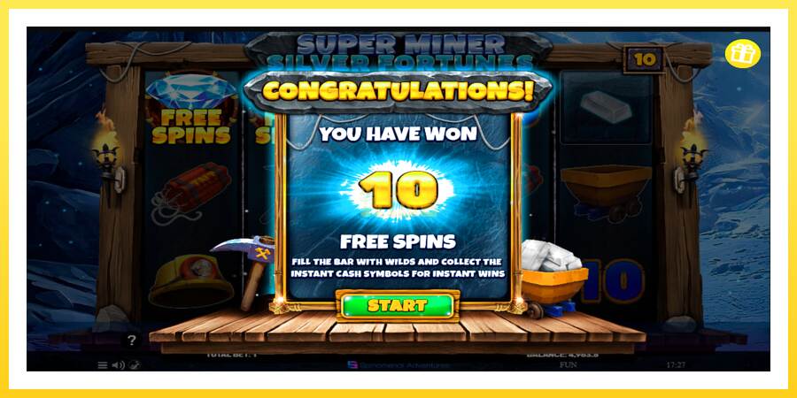 Slika 5 igralni avtomat Super Miner Silver Fortunes