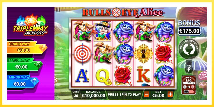 Slika 2 igralni avtomat Bulls Eye Alice