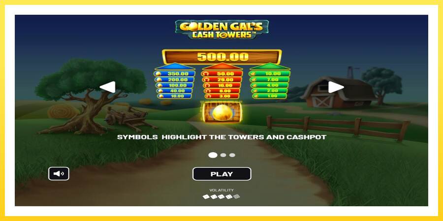 Slika 1 igralni avtomat Golden Gal’s Cash Tower