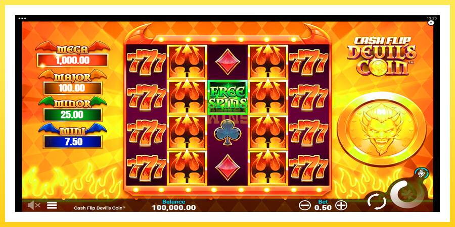 Slika 1 igralni avtomat Cash Flip Devils Coin