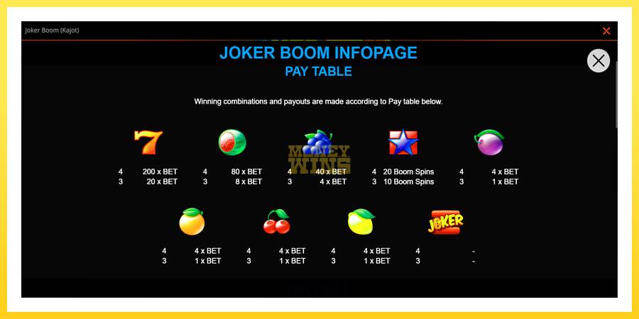 Slika 2 igralni avtomat Joker Boom