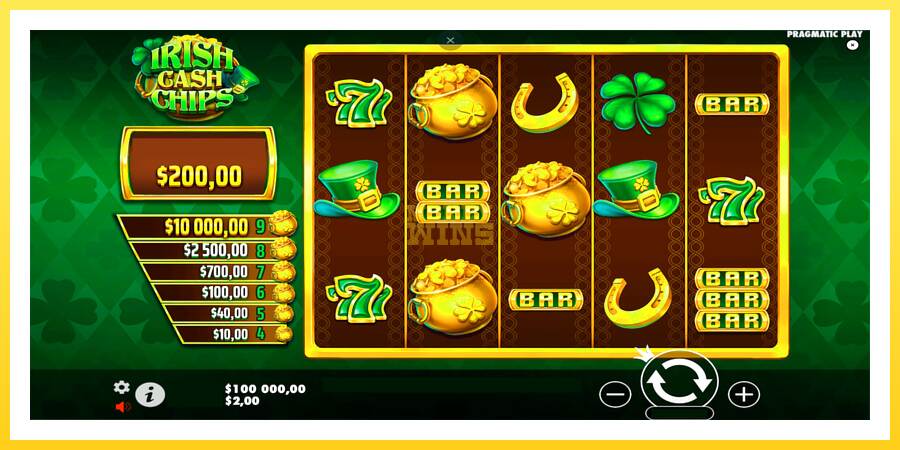 Slika 1 igralni avtomat Irish Cash Chips