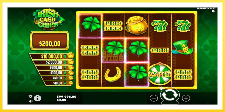 Slika 2 igralni avtomat Irish Cash Chips