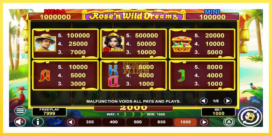 Slika 4 igralni avtomat Rose’n Wild Dreams Hold & Win