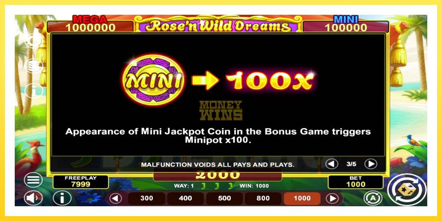 Slika 6 igralni avtomat Rose’n Wild Dreams Hold & Win