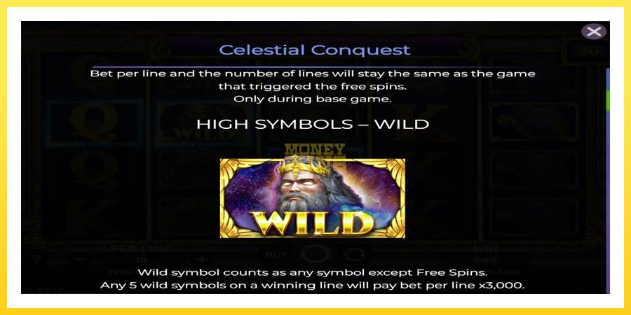 Slika 5 igralni avtomat Celestial Conquest