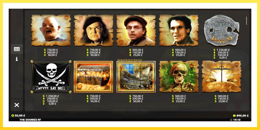 Slika 5 igralni avtomat The Goonies Deluxe Rapid Fire Jackpots