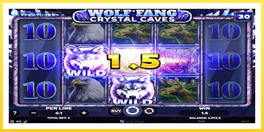 Slika 3 igralni avtomat Wolf Fang - Crystal Caves