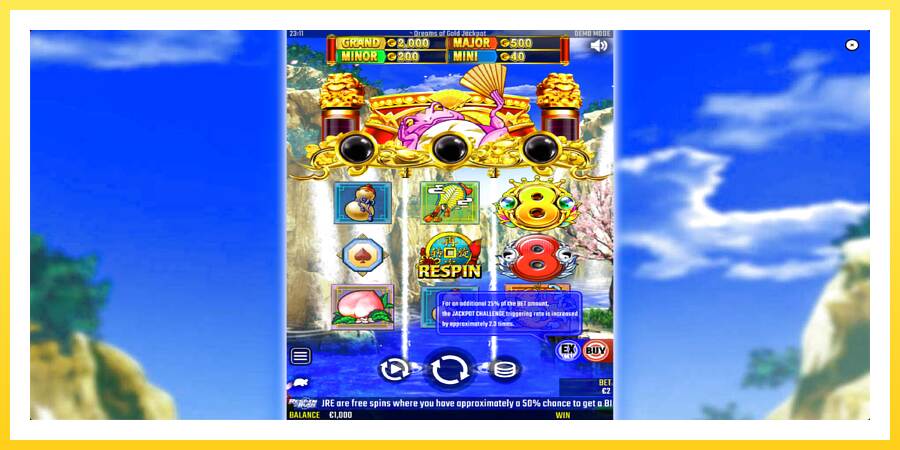 Slika 2 igralni avtomat Dreams of Gold Jackpot