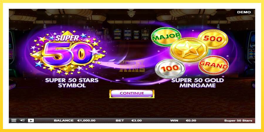 Slika 1 igralni avtomat Super 50 Stars