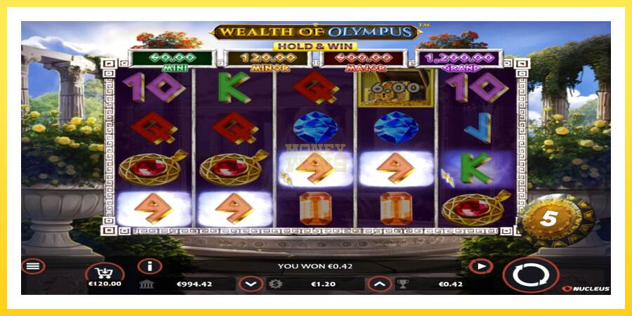 Slika 2 igralni avtomat Wealth of Olympus