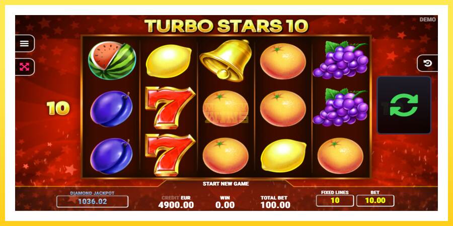 Slika 2 igralni avtomat Turbo Stars 10