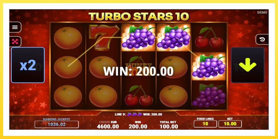 Slika 3 igralni avtomat Turbo Stars 10