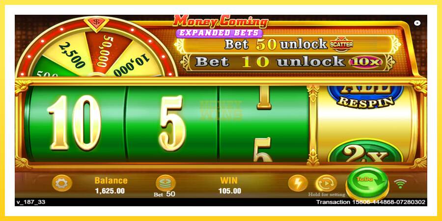 Slika 4 igralni avtomat Money Coming 2 – Expanded Bets