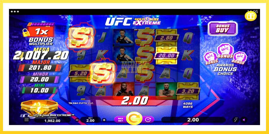 Slika 3 igralni avtomat UFC Gold Blitz Extreme