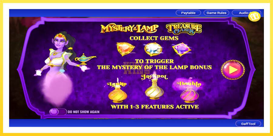 Slika 1 igralni avtomat Mystery of the Lamp Treasure Oasis