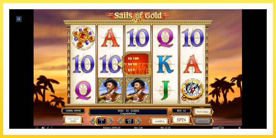 Slika 4 igralni avtomat Sails of Gold