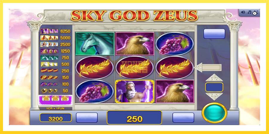 Slika 3 igralni avtomat Sky God Zeus 3x3