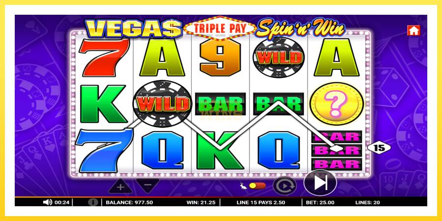 Slika 2 igralni avtomat Vegas Triple Pay Spin n Win