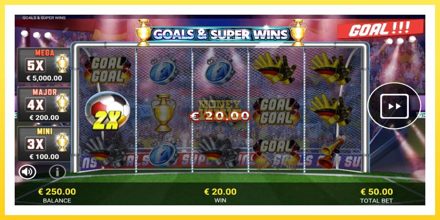 Slika 3 igralni avtomat Goals & Super Wins