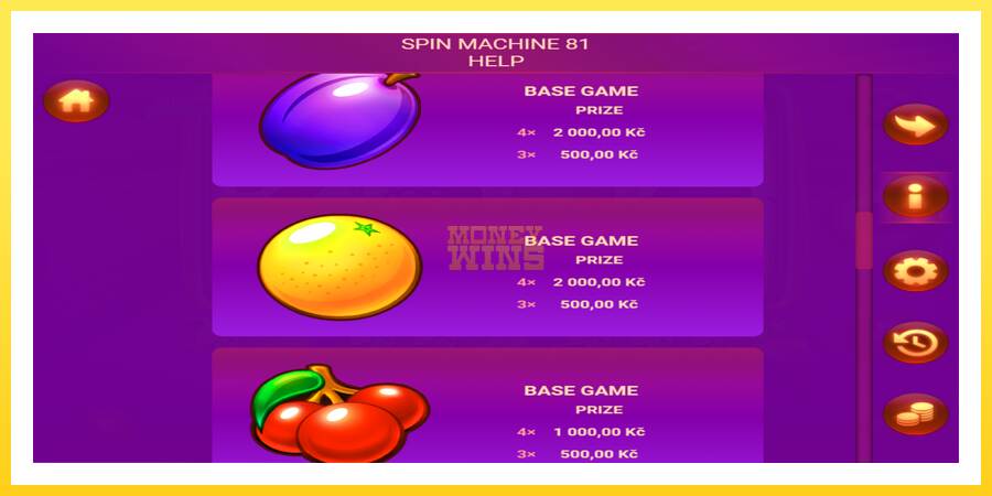 Slika 5 igralni avtomat Spin Machine 81