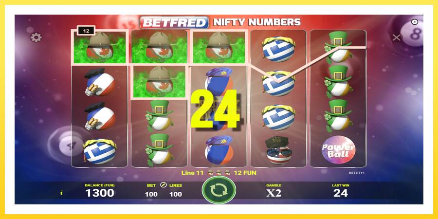 Slika 2 igralni avtomat Betfred Nifty Numbers