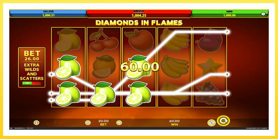 Slika 3 igralni avtomat Diamonds in Flames