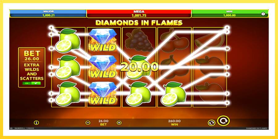 Slika 6 igralni avtomat Diamonds in Flames