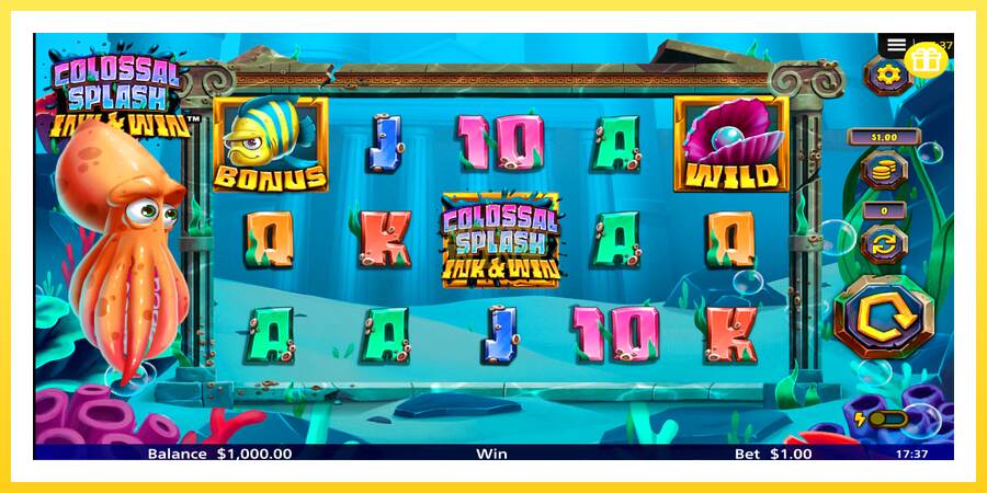 Slika 1 igralni avtomat Colossal Splash Ink & Win