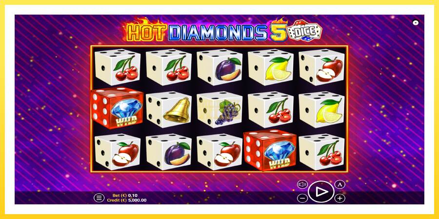 Slika 1 igralni avtomat Hot Diamonds 5 Dice