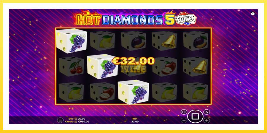 Slika 2 igralni avtomat Hot Diamonds 5 Dice