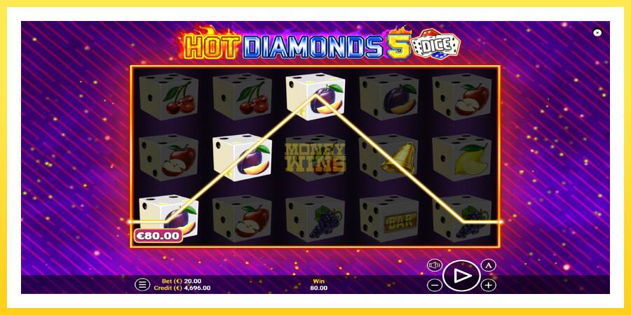 Slika 3 igralni avtomat Hot Diamonds 5 Dice