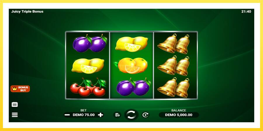 Slika 2 igralni avtomat Juicy Triple Bonus