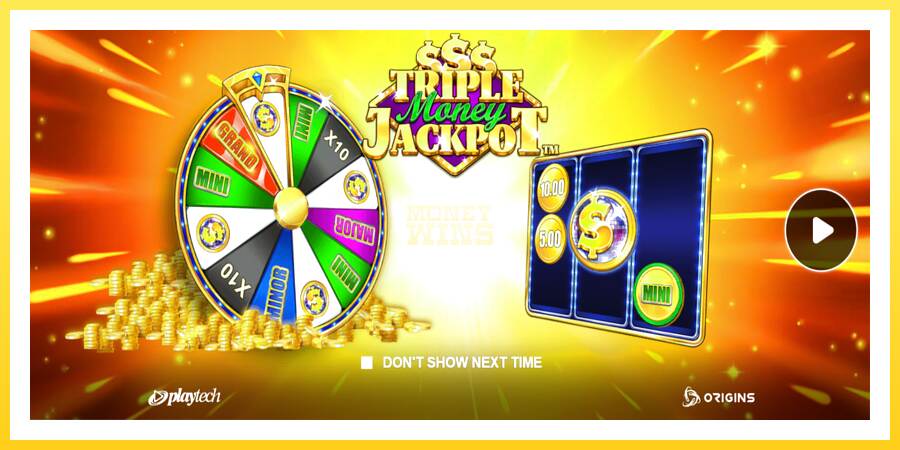 Slika 1 igralni avtomat Triple Money Jackpot