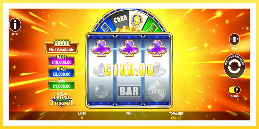 Slika 4 igralni avtomat Triple Money Jackpot