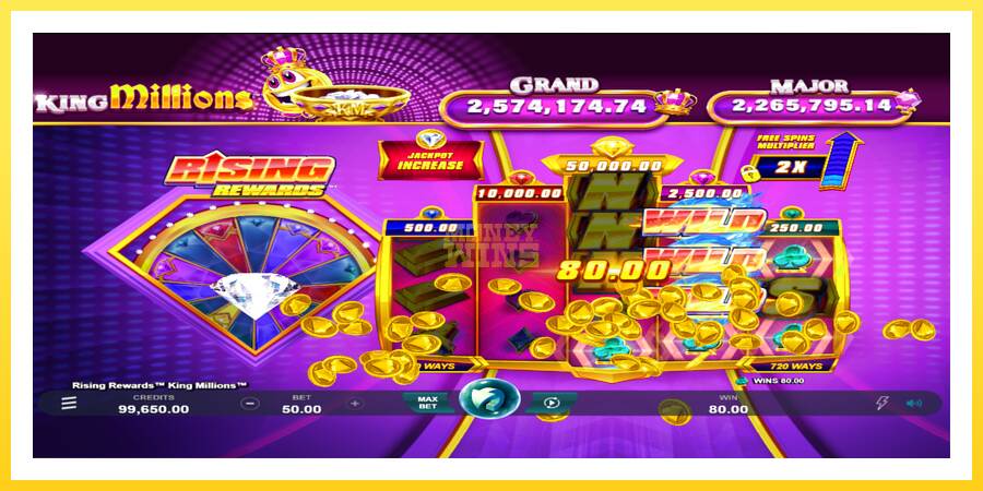 Slika 2 igralni avtomat Rising Rewards King Millions