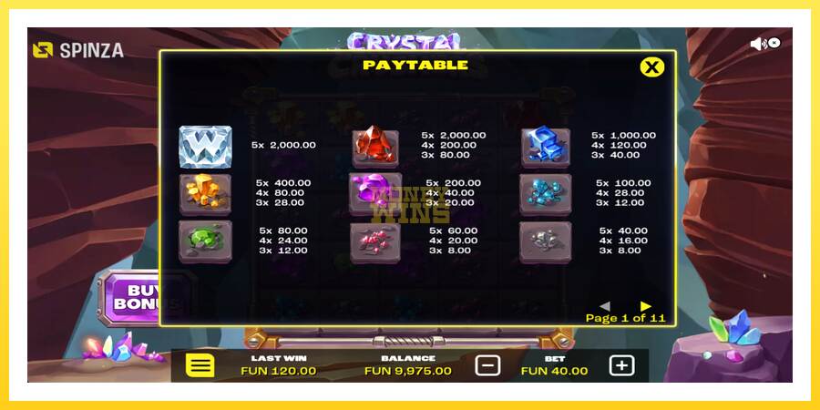 Slika 5 igralni avtomat Crystal Crushers