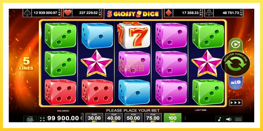 Slika 1 igralni avtomat 5 Glossy Dice