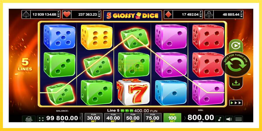 Slika 2 igralni avtomat 5 Glossy Dice